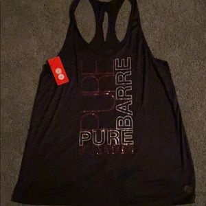 Pure Barre black open back - never been worn  L